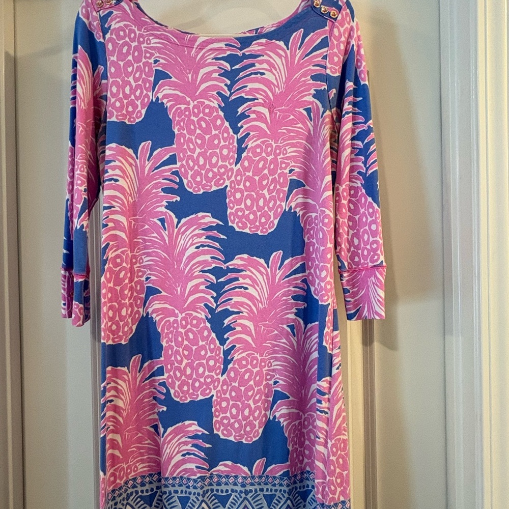 Lilly Pulitzer Pink and Blue Sophie Dress! Size L!